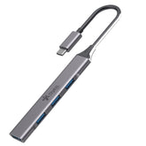 Hub Multipuerto Stylos 4 En 1 Usb Tipo C A 3 Puertos Usb (Stcbhub42g)
